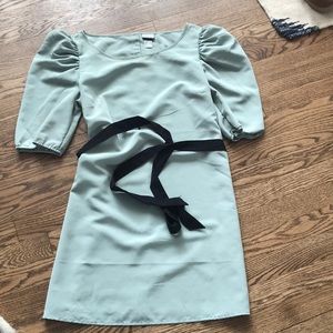 H&M mint dress black tie